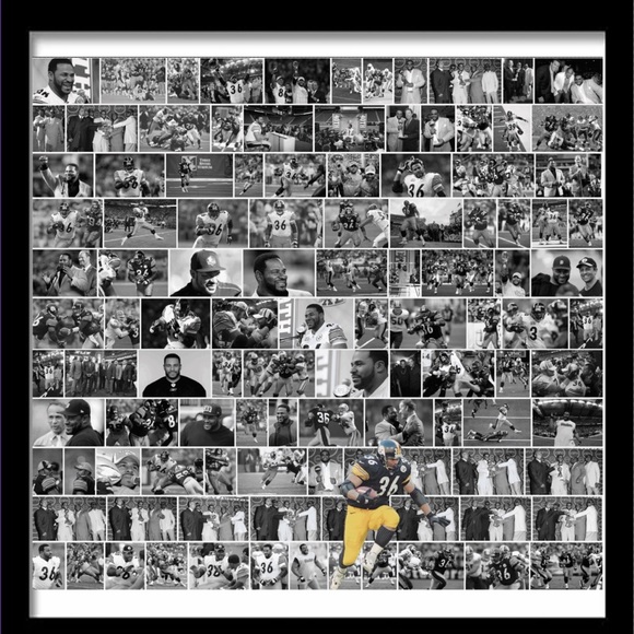 Framed 11 x 14 Inch Painting of Jerome Bettis